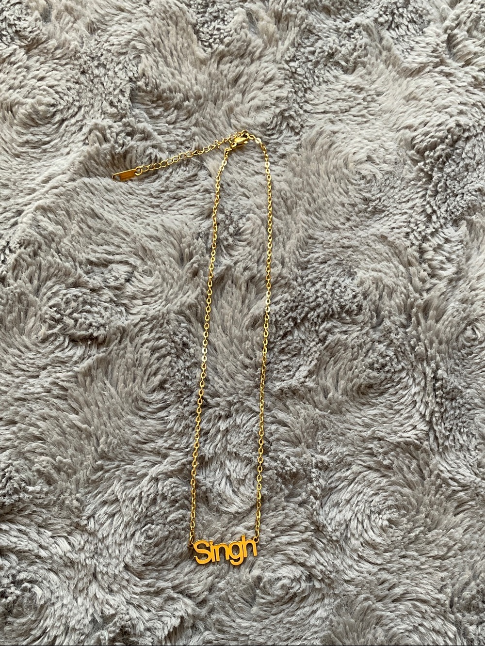 Gold 'Singh' Nameplate Necklace - Women's Jewelry